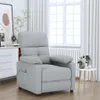 A light gray fabric massage chair is shown in a room with a window and curtains in the background. Anteprima dell’immagine prodotto