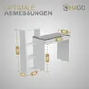 HAGO24 Schreibtisch Regal Kombination 110x72x40cm weiß grau Produktbild-Vorschau 5