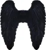 Schwarze Federflügel 65cm Karneval Faschingskostüm - Produktbild-Vorschau 4