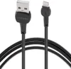 A black USB-A to Lightning charging cable with both connectors visible. Podgląd zdjęcia produktu