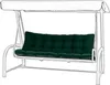 A white metal garden swing with a dark green cushion and a white canopy. Anteprima dell’immagine prodotto