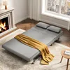 A living room scene with a sofa bed, fireplace, and window. Anteprima dell’immagine prodotto