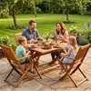 CASARIA® Gartentisch-Set FSC®-Zertifiziert 4-Personen Produktbild-Vorschau 2