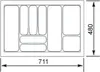 ORGA-BOX VIII Besteckeinsatz 711 x 480 x 55 mm Lavagrau mit Produktbild-Vorschau 2