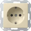 GIRA 018801, CEE 7/3, CEE 7/4, Cremefarben, 250 V, 16 A Produktbild-Vorschau 1