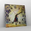 Wanduhr - Quadrat - Glasuhr - Liebhaber auf Bank - 30x30cm Produktbild-Vorschau 4