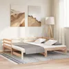 A wooden daybed with mattresses and pillows is shown in a room with artwork on the wall and a floor lamp. Náhľad obrázku produktu
