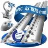 Airlineschiene Zurrschiene 4 x 2 m 2 Meter halbrund m. Produktbild-Vorschau 1