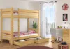 A bedroom with a bunk bed and a desk. Produktbild-Vorschau