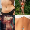 Bauchnabelpiercing Set 14G Chirurgenstahl CZ Herz Produktbild-Vorschau 3