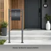 Stojan na poštové schránky Wiltec antracit 1200 x 500 mm, Náhľad obrázku produktu 9