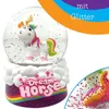 Schneekugel Einhorn mit Glitzer - Hochwertige Schüttelkugel Produktbild-Vorschau 3