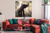 MuchoWow® Poster Elefant mit Person in hellem Sonnenlicht Produktbild-Vorschau 2