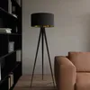 Lindby Stehlampe Benik, Tripod, Textil, schwarz/gold, 153cm Produktbild-Vorschau 4