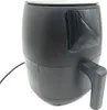 A black air fryer is shown against a white background. Produktbild-Vorschau