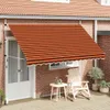 vidaXL Einziehbare Markise Handbetrieben 350 cm Orange und Produktbild-Vorschau 1