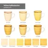 6er Set Yellow Kaffeebecher Gelb 350ml mit Henkel Produktbild-Vorschau 4