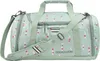A mint green duffel bag with a polka dot pattern. Produktbild-Vorschau
