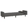 Schlafsofa 2-Sitzer mit 2 Kissen Dunkelgrau Stoff Produktbild-Vorschau 5