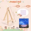10 Stück Mini Leinwand mit Staffelei, Mini Staffelei Set, Produktbild-Vorschau 2