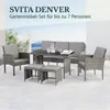 SVITA DENVER Polyrattan Gartenmöbel Set Essgruppe Lounge Produktbild-Vorschau 2