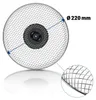 A close-up of a fan guard with a diameter measurement indicated. Produktbild-Vorschau