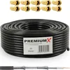 PremiumX 25m BASIC Koaxialkabel schwarz 135dB 4-fach SAT Produktbild-Vorschau 1