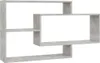 A modern, geometric wall shelf unit with a concrete-gray finish. Produktbild-Vorschau