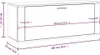 A line drawing illustration of a white shoe cabinet with dimensions labeled. Produktbild-Vorschau