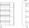Scarpiera alta 3/1 struttura in rovere / bianco lucido Anteprima dell’immagine prodotto 3