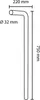 A technical drawing of a plumbing fitting with dimensions. Produktbild-Vorschau