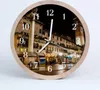 Holzuhr 20fi cm wanduhr - Nachtstadt-Stadt Produktbild-Vorschau 1