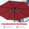 Parasol COSTWAY φ 250 cm, parasol de jardin avec manivelle Voir les images du produit 5