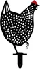Evila Originals, Chickens, Gartenfiguren, Schwarz, Metall, Produktbild-Vorschau 3