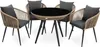 A four-piece outdoor furniture set consisting of a round table and four chairs, presented on a white background. Náhled obrázku produktu