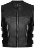 PAULGOS Lederweste Biker Kutte Clubweste Chopper Weste 100% Produktbild-Vorschau 1