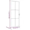 vidaXL Innentür 83x201,5 cm Weiß ESG-Glas und Aluminium Produktbild-Vorschau 5