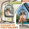 Fauteuil suspendu ELONEO avec support, fauteuil à bascule Voir les images du produit 5