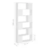 vidaXL Regál na knihy Rozdělovač místností bílý 80x24x186 Náhled obrázku produktu 16