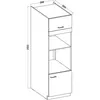 Mikrowellenherdsäule - MODENA - 60 cm - 2 Türen - Produktbild-Vorschau 4