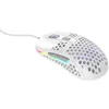 A white gaming mouse with RGB lighting is shown against a white background. Podgląd zdjęcia produktu