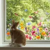 GKA XL Fensterbild Blumen Schmetterlinge Fensterfolie Produktbild-Vorschau 2