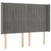 LED Kopfteil Hellgrau 147x16x118/128 cm Samt Produktbild-Vorschau 3
