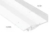 Winkelleisten PVC weiß 2m - ungleichschenklig, 2 bis 4mm Produktbild-Vorschau 4