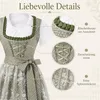 Dirndl Damen  Kleid, Midi Trachtenkleid mit Schürze, Produktbild-Vorschau 4