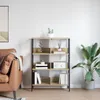 vidaXL Regał dąb sonoma 82 x 32 x 112 cm Materiał Podgląd zdjęcia produktu 4