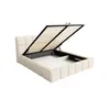 FEDVE Polsterbett Lund aus Bouclé-Stoff 160x200 cm, Creme Produktbild-Vorschau 6