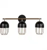 Wandleuchte Metall 3x E14 B: 67 cm lang Schwarz Gold Produktbild-Vorschau 2