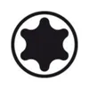 A black star-shaped icon with six points inside a circle, on a white background. Voir les images du produit