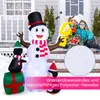 COSTWAY 180cm Bonhomme de neige gonflable avec pingouins, Voir les images du produit 2